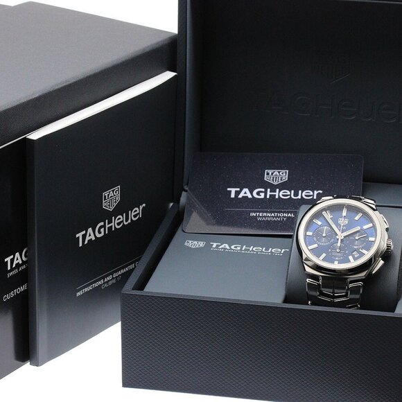 TAG HEUER Link CBC2112 Caliber 17 chronograph blue Dial Automatic Men's - Picture 1 of 8